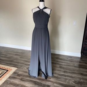 High-Neck Long Bill Levkoff Dress style 1274